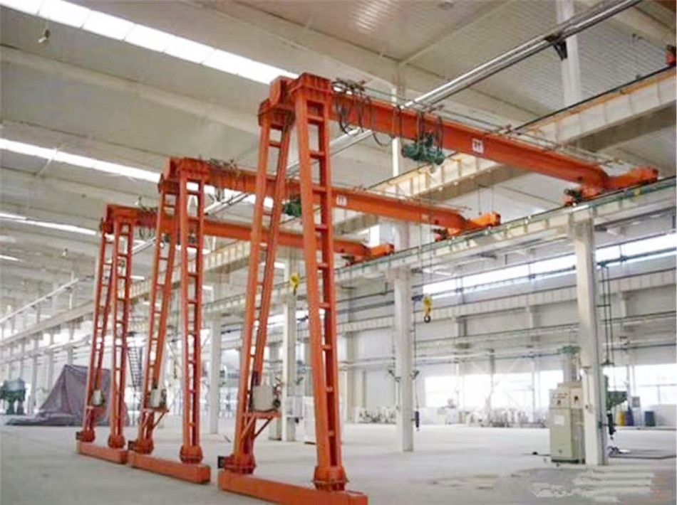 青島龍門吊，電動葫蘆半腿單梁門式起重機